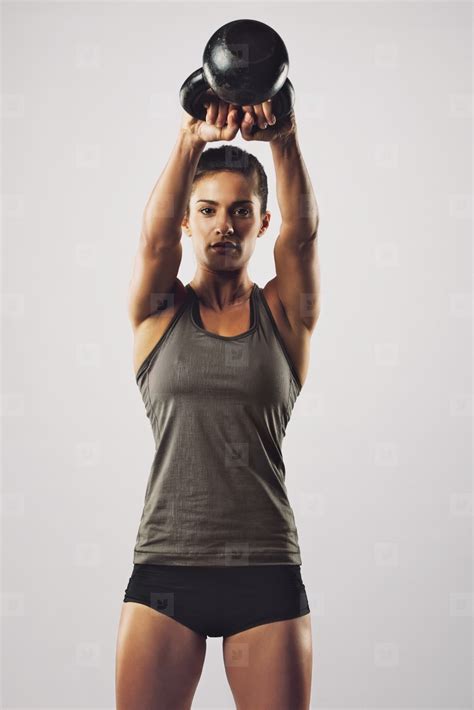 Woman Working Out With Kettle Bell Stock Photo 121469 Youworkforthem