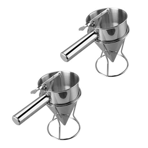 Buy 2pcs Stainless Steel Funnel Octopus Balls Tools With Rack Sauce