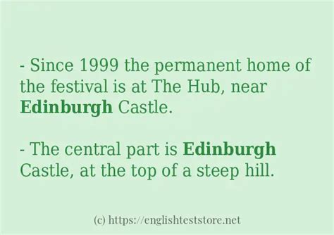 Edinburgh Example Sentences Englishteststore Blog