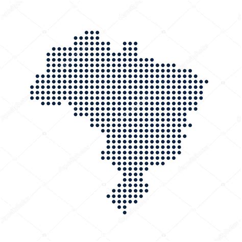 Brazil Dot Map Concept For Networking Technology And Connections