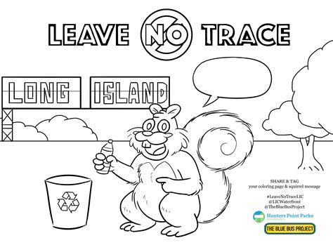 Leave No Trace Coloring Pages Hunters Point Parks Conservancy
