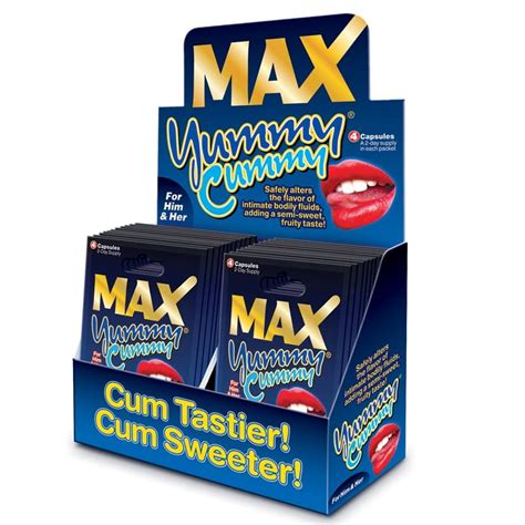 Max Yummy Cummy 4 Pill Pack Display Of 24 Kkitty Products