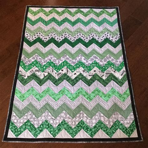 Modern chevron quilt made for my daughter's college roomie 1st baby. 37