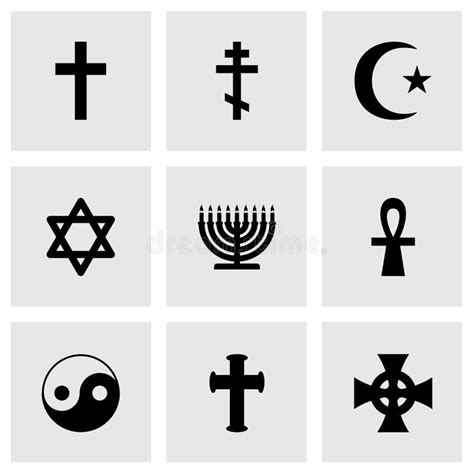 Grupo Religioso Do ícone Dos Símbolos Do Vetor Ilustração Do Vetor