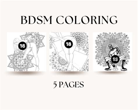 Bdsm Erotic Coloring Pages Bdsm Coloring Pages Adult Coloring Pages Digital Copy 5 Pages Bondage