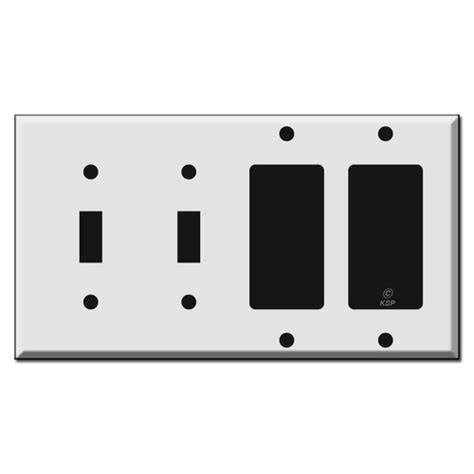 2 Toggle 2 Rocker Switch Plate Covers