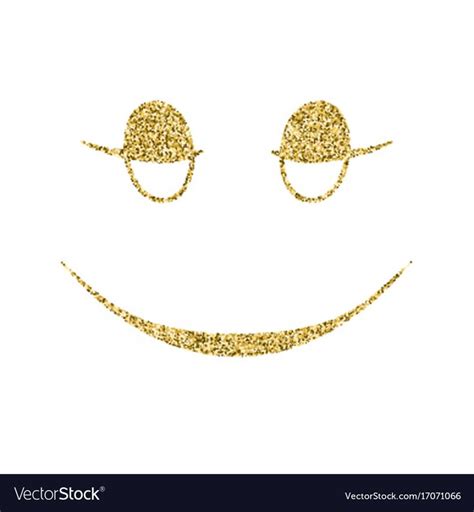 Smiling Icon With Glitter Effect Isolated Vector Image On Vectorstock