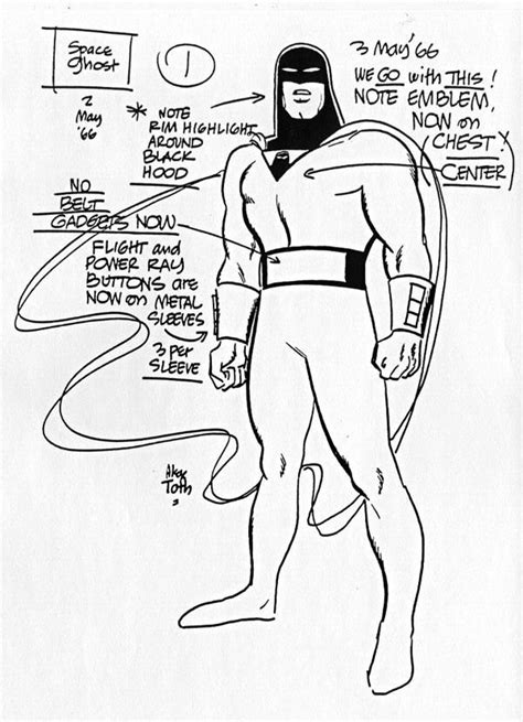 Space Ghost Model Sheet By Alex Toth Space Ghost Is A Fictional Character Created By Hanna