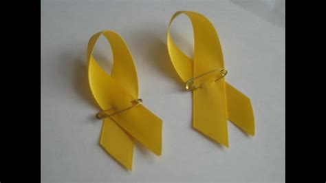 How To Make A Simple Yellow Lapel Ribbon In Two Minutes Youtube