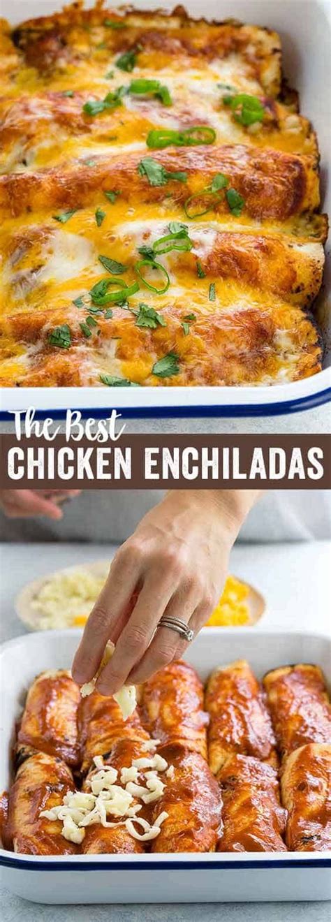 Soften tortillas, fill with american cheese and roll up. Chicken Enchiladas Recipe - Jessica Gavin | Recipe | Easy ...