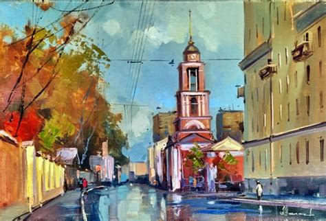 Old Moskow / Пятницкая ул. | Городской пейзаж, Краска, Пейзажи