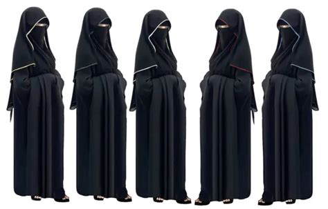 Saudi Chiffon Long Saudi Niqab Burqa Hijab Face Cover Veil Islam Islamic Jilbab 3914 Picclick