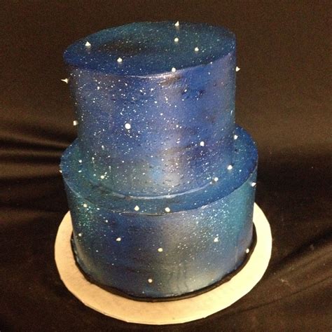The Starry Night Sky Made While At Classic Cakes Silhouette Cake