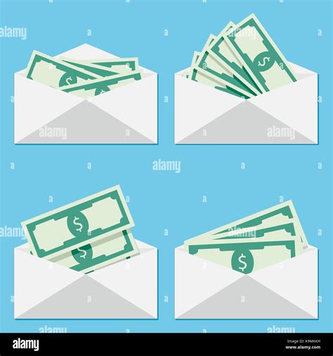 cash in envelope salary money vector stack of cash dollar cash icon pile of cash