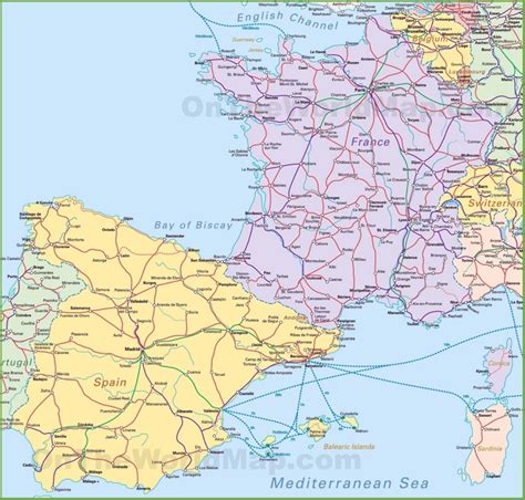 Mapa De España Y Francia