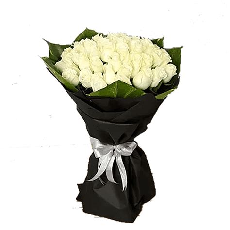 White Rose Bouquet The Flowers Love