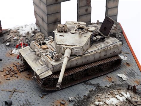 Scale Tiger I Tank Model Diorama