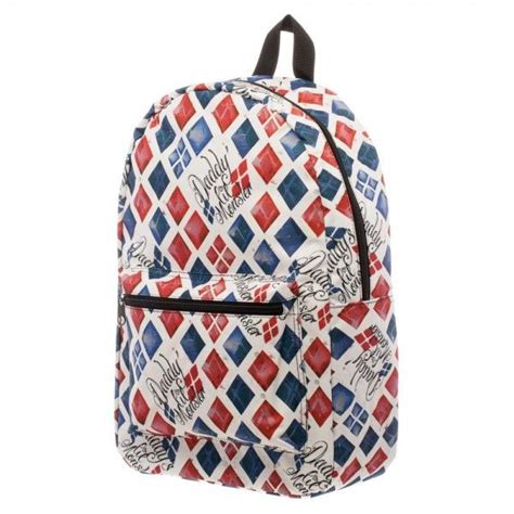 Suicide Squad Daddys Lil Monster Diamond Print Sublimated Backpack