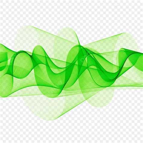 Green Abstract Wave Vector Png Images Abstract Green Flowing Wave