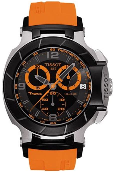 tissot t sport t race chronograph orange men s watch t048 417 27 057 04