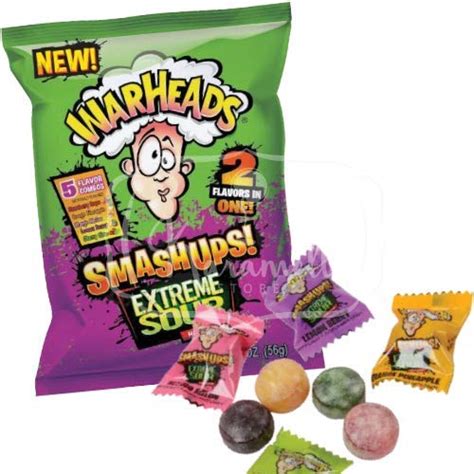 Warheads Smashups Extreme Sour Assorted Hard Candy Packet 56g