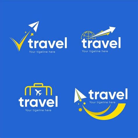 Coleção De Logotipo De Viagem Vetor Grátis Travel Logo Travel