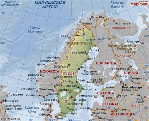Cartina Geografica Di Svezia