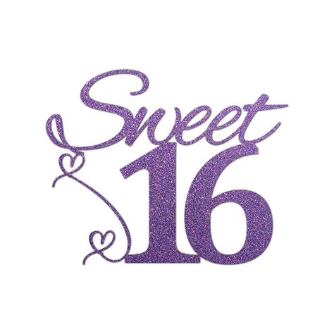 Sweet 16 Cake Topper Svg Png Digital Download Cricut Silhouette