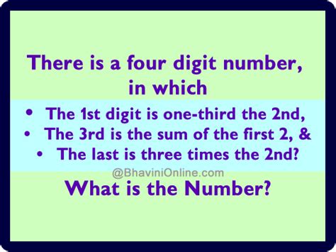 Whatsapp Riddle Find The 4 Digit Number