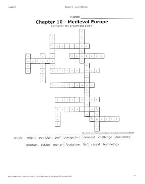 Medieval Europe Word Search Puzzle Student Handouts Gambaran