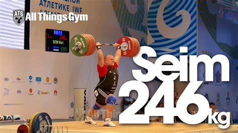 Mart Seim 246kg Clean And Jerk Almaty 2014 World Weightlifting
