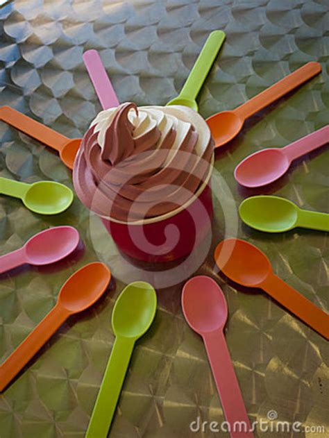 Frozen Soft Serve Yogurt Stock Image Image Of Color