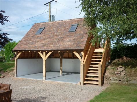 Oak framed garages, carports and porch kits ready for assembling. Oak Framed Porch | Oak framed buildings, Timber garage ...
