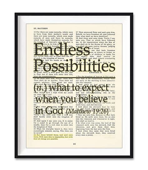 Amazon Vintage Bible Page Verse Scripture Endless Possibilities