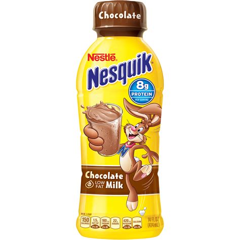 nestle nesquik chocolate flavored  fat milk   fl oz plastic bottles walmartcom