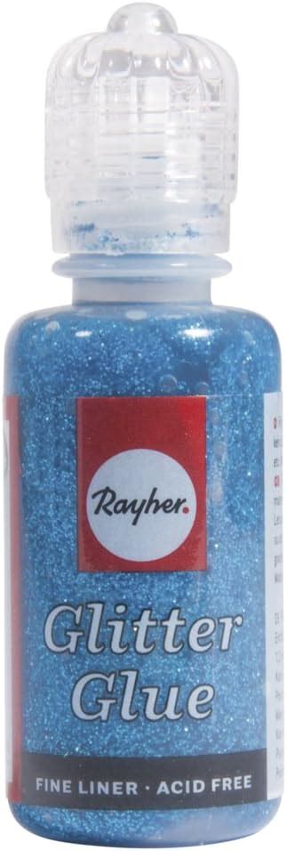 Rayher 33840374 Glitter Glue Metallic Flasche 20 Ml Azurblau Amazon