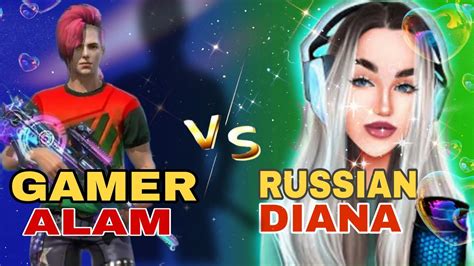 russian girl diana vs gamer alam। রাশিয়ার মেয়ে যখন আমাকে কাস্টমস এ চ্যালেঞ্জ দেয় 🥰🥰 youtube