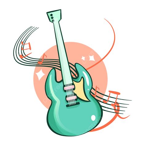 Electric Guitar Clipart Hd Png Hand Drawn Illustration Concise Style