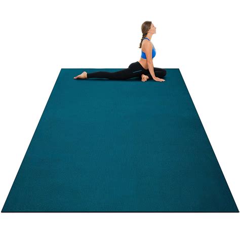 Gymax Large Yoga Mat 6 X 4 X 8 Mm Thick Workout Mats For Home Gym Flooring Blue
