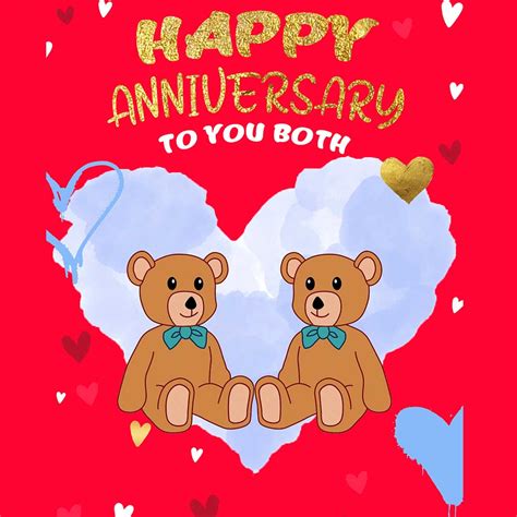 Happy Anniversary To You Both Ecard Send A Charity Card Birthday