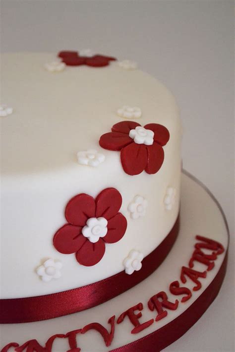 Ruby Wedding Anniversary Cake Ruby Wedding Cake Vanilla S Flickr
