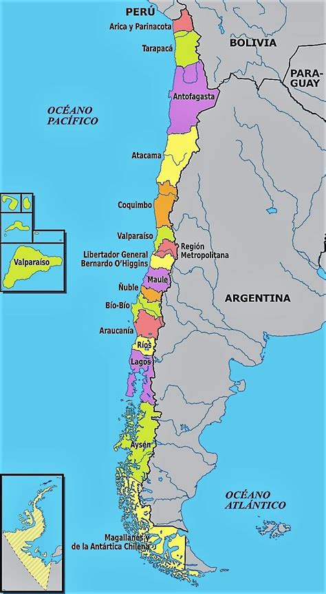 Mapa De Chile Datos Interesantes E Información Sobre El País