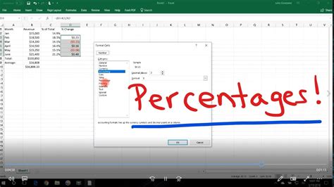 Let's say that your earnings are $2,342 in. Excel Tutorial - Calculating Percentages - YouTube