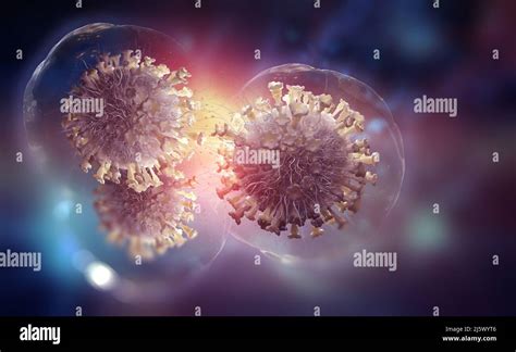 Virus Inside Cell Replication And Mutation Of Viruses Macro 3d