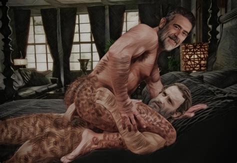 Rule 34 Anal Anal Sex Cowgirl Position Gay Gay Sex Hair Ornament Male Men Only Negan Rick