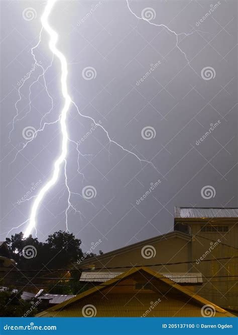Shocking Lightning Strikes Stock Photo Image Of Striking Storm