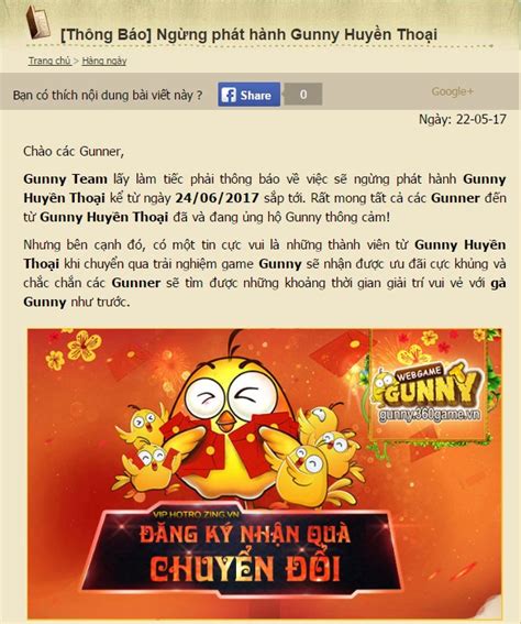 Gunny Huyền Thoại Chia Tay Game Thủ Việt