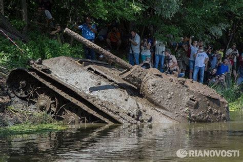 Soviet T 34 Tank Recovered From River
