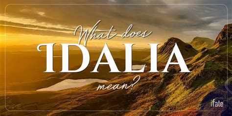 The First Name Idalia What It Means And Why Numerologists Like It