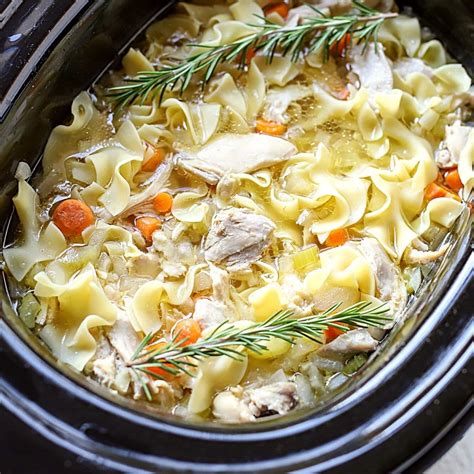 Slow Cooker Chicken Noodle Soup Grandmas Recipe Suburban Simplicity